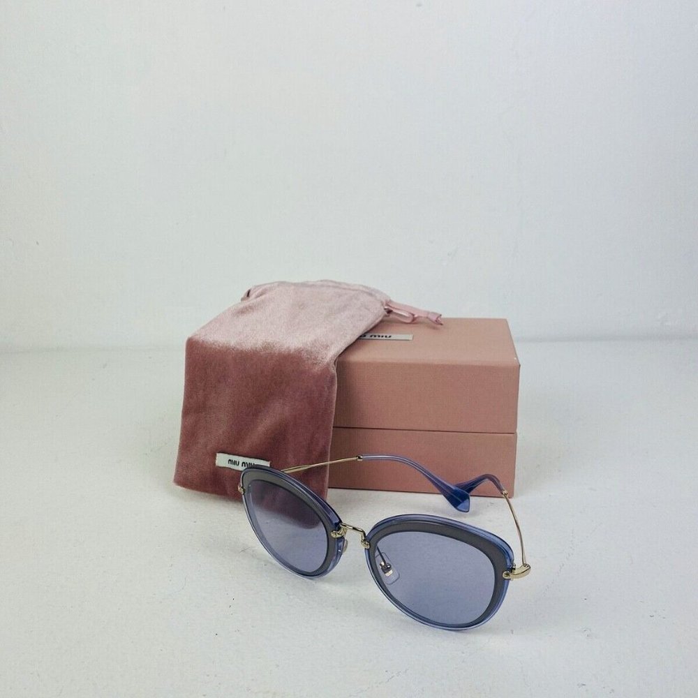Miu Miu Lilac Pale Purple Cat Eye Style Metallic Argil Purple Lens Sunglasses - Picture 4 of 10